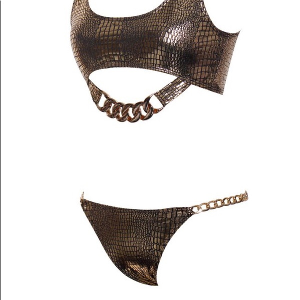 Gold Chain Bikini Set - Picture 2 of 4